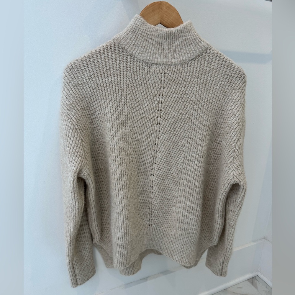 Dress Forum Tan Mock Neck Sweater